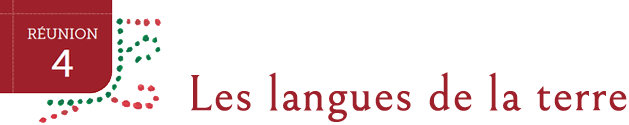 Réunion 4: Les langues de la terre